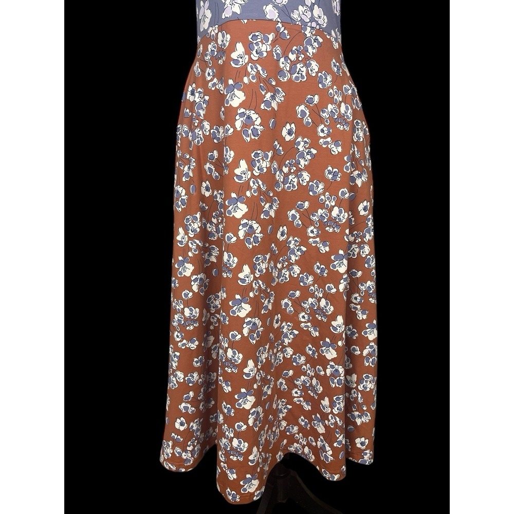 Pact Fit & Flare Floral Midi Dress Womens S Stretch Casual Beach Cottagecore - Picture 5 of 10